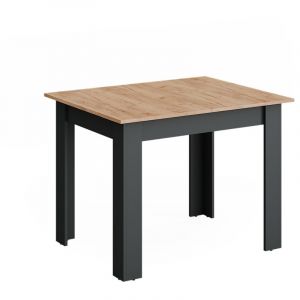 Table de salle à manger Repose, Anthracite/chêne doré, 100x80cm extensible, Vicco