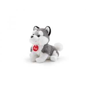 GP Toys Trudi Puppies TUDE7000 Pl&uuml;schhund Baby Husky ca. 18 cm (Gr&ouml;&szlig;e S), hochwertiges Stofftier mit weichen Materialien, Pl&uuml;schtier mit realistischen Details, waschbar, Kuscheltier f&uuml;r Kinder, Grau/Wei&szlig;