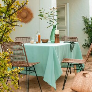 Nappe PEACHSKIN 140x140 vert céladon