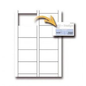 DECAdry OCB3322 - 250 cartes de visite MicroLine blanches 185 g/m², format 85 x 54 mm (25 feuilles / cdt)