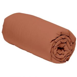 Baton Rouge - Drap housse en percale de coton bonnet 30 cm - terracota