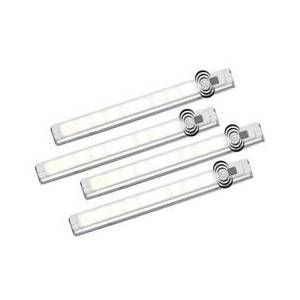 Lunartec 4 Réglettes SMD avec détecteur de mouvement - blanc chaud