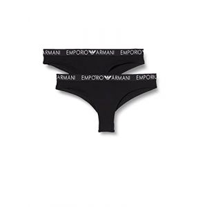 Emporio Armani Lot de deux slips br&eacute;siliens Noir - Taille L