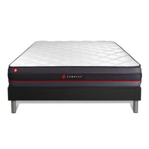 Ensemble 180x200 matelas REGEN à mémoire de forme + sommier kit noir