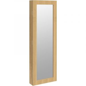 VidaXL Armoire à bijoux avec miroir murale 30x8,5x90 cm