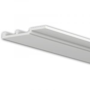 Corniche Profhome 650803 Moulure de plafond Plinthe Planchette Moulure multifonctionnelle Moulure en stuc Moulure d&eacute;corative design moderne blanc 2 m