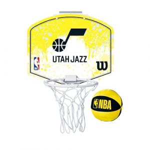 Wilson NBA Team Mini Basketball Hoop, Compact Size and Sturdy Build, Easy Setup and Dynamic Design, Colour: Yellow