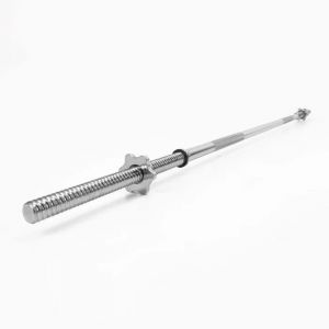 Barre Olympique Droite, 180 Cm, Avec Colliers De 28 Mm, Barre En Acier Chrom&eacute;