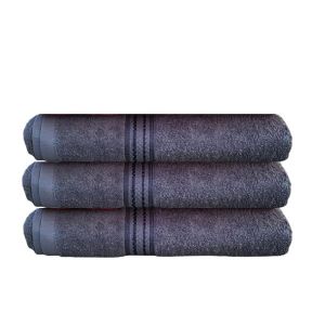 Serviette De Bain 70x140 - Lot 3 Serviettes De Bain gris
