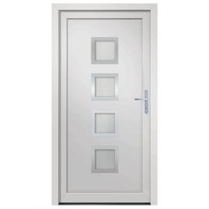VidaXL Porte d'entr&eacute;e Blanc 108x208 cm PVC