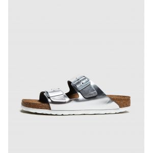 Image de Birkenstock Arizona Leder Softfootbed, Mules Femme, Argent (Metallic Silver), 37 EU (étroit)