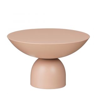 Mica Decorations Table d'appoint Celise - H28 x Ø47 cm - Métal - Rose clair