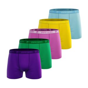 Pierre Cardin Boxer Homme Coton, Caleçon Homme Naturel et Hypoallergénique (Lot de 5) XXL