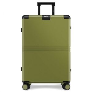 ONYX Hybrid Pro Check-in Suitcase Medium 70 Litres - Polycarbonate recycl&eacute; et design sans fermeture &eacute;clair - Valise de voyage avec serrure TSA et roues pivotantes - Trolley l&eacute;ger avec compartiment pour ordinateur portable - Vert olive