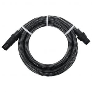 VidaXL Tuyau d'aspiration avec raccords en PVC 7 m 22 mm Noir