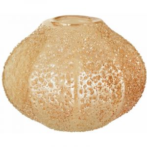 Vase Design en Verre "Corail" 21cm Orange Prix