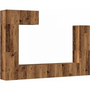 VidaXL Ensemble de meuble tv mural 5 pcs vieux bois bois d'ingénierie