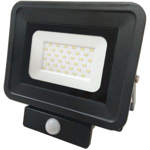 Optonica Projecteur Led Noir 30W détecteur Ultra-fin Classique 2 Blanc Naturel