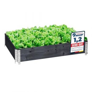 Garronda Potager sur&eacute;lev&eacute; en Bois Naturel 120x80x20 cm pour Jardin &ndash; Jardini&egrave;re rectangulaire 1 pi&egrave;cespour Plantes, Fleurs, l&eacute;gumes et Herbes - Bac
