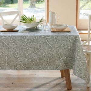 Nappe Imprim&eacute;e Imperm&eacute;able et antitache Grise ELOA