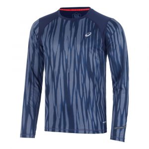 Asics Seamless Maillot De Course Hommes - Bleu Foncé, Taille S