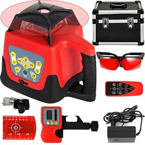 Image de BuoQua Niveau Laser Autonivelant Balayage Rotative 360° Laser Ligne Verticale Horizontale Rouge Travail 500 m pour Construction de Bâtiments Professionnels Maçonnerie Clôtures Entrepreneurs Fondations