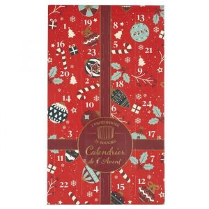 Calendrier de l'Avent Bougies Parfumées (3 parfums) avec Photophore en Verre