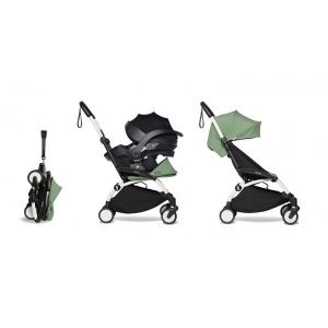 Image de Babyzen Poussette YOYO2 cadre blanc 6+ siège auto Vert