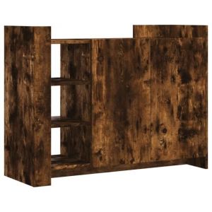 Prolenta Premium - Buffet Chêne Fumé 100x35x75 Cm Bois D'ingénierie
