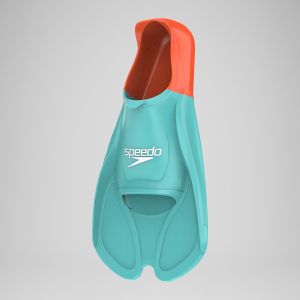 Speedo Biofuse Training Palme de Natation pour Mixte Adulte, Arctic Glass / Volcanic Orange, 6-7