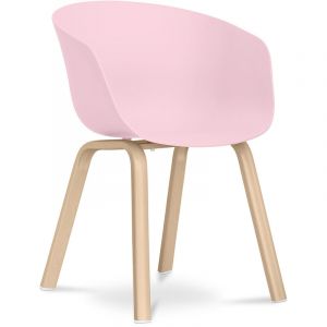 Privatefloor Chaise Maylis design scandinave - Mat Rose pâle