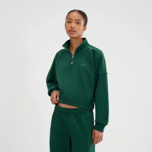 ELLESSE Sweat 1/4 zip haut vert