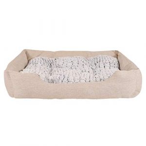 Lionto Lit pour Chien Coussin réversible Panier Chiens, (L) 110x80 cm Beige