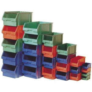 FP Lot boîte de rangement à ouverture frontale lk la-ka-pe 1 carton(s) de 10 pièce(s) boîte rangement ouv front lk l350/300xl200xh150mm ps rouge - la-ka-