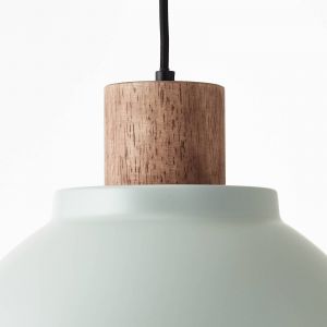 Brilliant AG Suspension Erena 38cm vert clair métal/bois 1x A60, E27, 60 w, adapté à une lampe normale (non incluse)