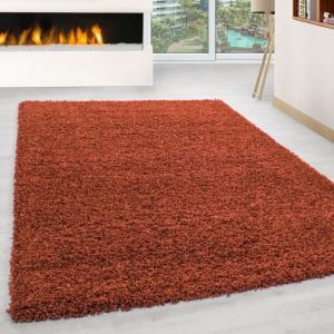 Life SHAGGY - Tapis de salon Uni 200 x 290cm - 100% Polypropylène 30mm - Terra