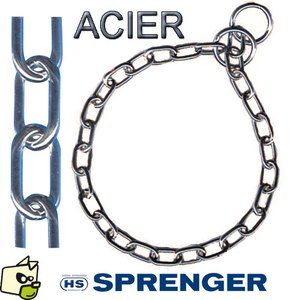 HS Sprenger Maille moyenne acier chromé - collier étrangleur - L70 x O63 x M2,5