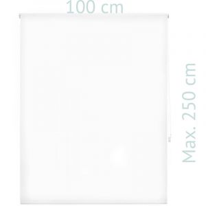 Purline Store enrouleur 100X250 BLANC Fixation au mur ou au plafond