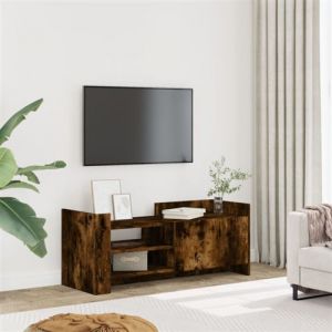 VidaXL Meuble TV Ch&ecirc;ne fum&eacute; 100x35x40 cm Bois d'ing&eacute;nierie, support TV, buffet TV, meuble multim&eacute;dia, banc TV, armoire hifi, centre de divertissement