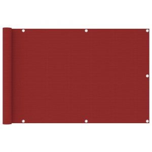 Écran de balcon brise pare vue protection confidentialité 90 x 400 cm PEHD rouge 02_0010363