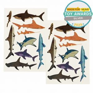 Tatouage enfant Rex London temporaires Requin (x2)