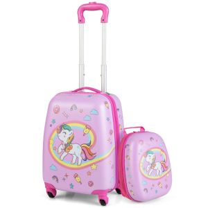 Coast 2-Piece Travel Set for Kids - Rolling Case and Backpack - Pink