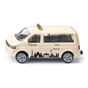 Siku 1555 VW T5 Grand Taxi, Métal/Plastique, Beige, Voiture Jouet pour Enfants, Imprimé Berlin, Pneus en Caoutchouc, Hayon ouvrant