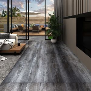 Image de VidaXL Planches de plancher PVC 4,46 m² 3 mm Gris brillant