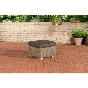 Image de CLP Tabouret bas Repose-pieds Madeira compatible avec Bilbao rond/nature Anthracite