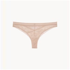 Passionata Tanga en tulle et dentelle florale - Rose