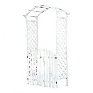 Melko - Arche de rose avec porte arche en bois arche de vigne jardin demi arche de vigne aide lierre