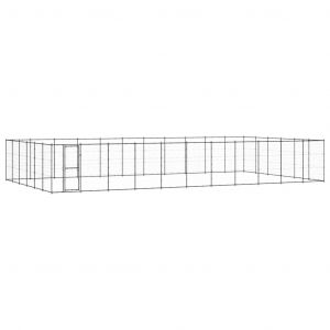 VidaXL Chenil extérieur Acier 79,86 m²