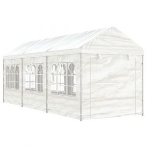 VidaXL Belvédère avec toit blanc 6,69x2,28x2,69 m polyéthylène - N/A