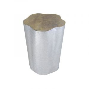 Bout de canap&eacute; argent&eacute; - TRUNK